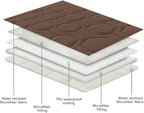 Tcksstex Waterproof and Anti-Slip Dog Bed Cover and Pet Blanket Sofa Pet Bed Mat car Incontinence Mattress Protectors Furniture Couch Cover for Most Cats Dogs, Pets （82x82-Chocolate）