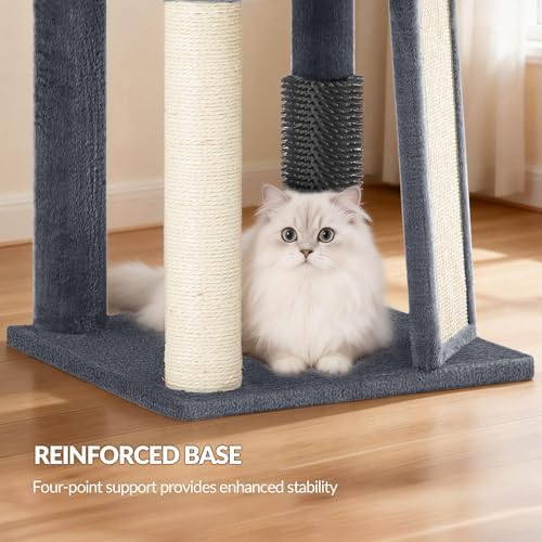 Small Cat Tree with Cat Scratching Post, 18.9 in Tower Dark Gray - Image 7