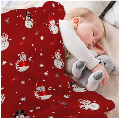 Christmas Snowman Print Baby Blanket Food Blanket Gifts Super Soft Swaddle Toddler Blanket, Newborn, Infant Nursery Blanket for Stroller, Crib XS 30x40 in for Pet/Toddler - Image 5