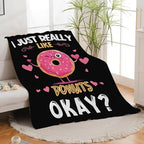Donut Blanket for Girls Women Boys Men Adults Kids Soft Cozy Fleece Dessert Cake Throw Blankets Lovers Gifts Warm Flannel Plush Lightweight Decor for Couch Bed Sofa 80"X60" - Image 3