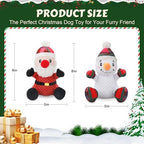 Newget 2Pcs Christmas Squeaky Dog Toys, Plush Dog Toys with Crinkle Paper - Image 3
