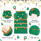 Dog Christmas Sweater Funny Christmas Tree Dog Costume with Hat Soft Warm Knitted Pet Clothes Cold Weather Puppy Clothes for Small Medium Large Dogs Cats - Image 6