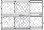 MYPET North States Paws Portable Pet Gate: 26-40" Wide. Pressure Mount. No Tools Needed. Made in USA. Dog Gate 23" Tall, Expandable, Durable Dog Gates for Doorways, Light Gray