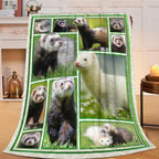 Ferret Blanket for Girls Women Boys Men Adults Kids Soft Cozy Fleece Cute Ferrets Throw Blankets Gifts Warm Flannel Plush Lightweight Decor for Couch Bed Sofa 50"X40" by Unknown