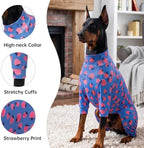 Dog Pajamas for Medium Large Breeds Strawberry Print Costume Dog Pajamas - Image 2