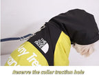 Dog Raincoat Rain Jacket,Slicker Poncho Adjustable Waterproof Dog Raincoat with Leash Hole/Reflective Words Hooded Snowproof Windproof Clothes for Small to 2X-Large Dogs (Yellow, XX-Large)