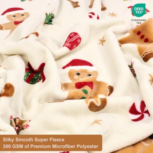 Christmas Gingerbread Throw Blanket for Couch,50x60 Inches - Image 4