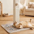Tall Cat Scratching Post for Indoor Cats Adults with Carpet, White - Image 4