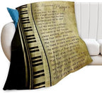 Piano Music Blanket Musician Prayer Throw Blankets Piano Keys Decor Stuff Cozy Flannel Fleece Soft Plush Fuzzy Warm Lightweight Bedding Gifts for Women Girls Kids 80"X60" by Unknown