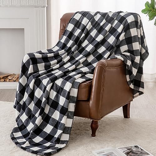 BEDELITE Buffalo Plaid Flannel Fleece Twin Blanket for Couch & Bed - Image 2