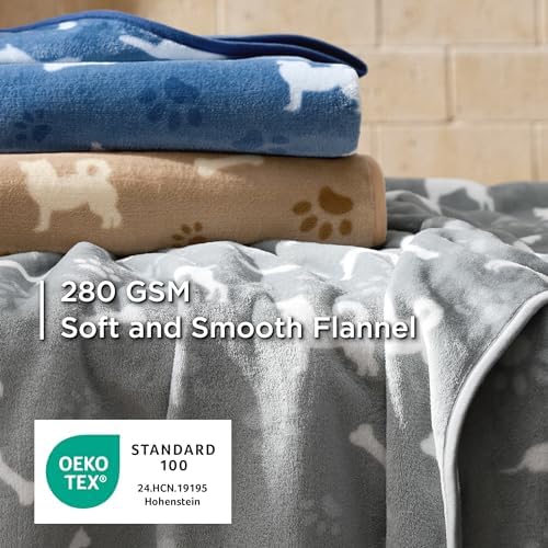 Bedsure Dog Blanket for Small Dogs Puppy, Flannel Fleece, 3-Pack 23x16 - Image 3