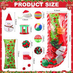 Soulchen 6 Pack Cat Christmas Toys Squeaky Plush Chew Santa Stocking - Image 3
