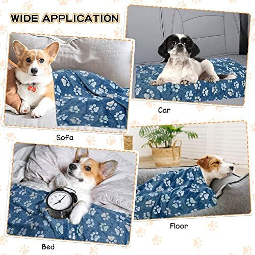 Rezutan Blanket for Large Dogs & Cats Soft Reversible Cute Paw 40"x31" - Image 6