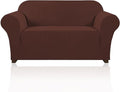 Stretch Sofa Slipcover 1 Piece Sofa Cover for 2 Cushion Couch Furniture Protector/Cover Couch with Elastic Bottom Soft and Durable Sofa Cover Pet Protector (Loveseat, Burnt Brick)
