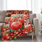 Tomato Blanket for Girls Women Adults Kids Soft Cozy Fleece Healthy Fruits Vegetables Throw Blankets Gifts Warm Flannel Plush Lightweight Decor for Couch Bed Sofa 80"X60" - Image 6