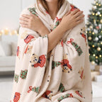 Gogreen Cozy Christmas Blanket - 300 GSM Flannel Throw Size for Home Decoration - Ultra Soft (Christmas Tiny Bear, Throw - 50" x 60") - Image 7