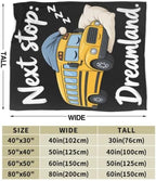 Sleepy School Bus Blanket Throw Gift for Girls Women 60"X50" - Image 7