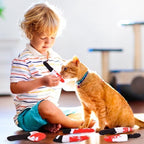 FOIMAS 6pcs Catnip Toys,Knife Shaped Catnip Toys Horror Teething Chew Plush Toys for Cat Kitten Teeth Cleaning Inreractive Toys Indoor Outdoor Halloween Christmas - Image 6