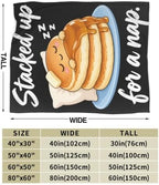 Sleepy Pancakes Blanket Throw Gift for Girls Women 80"X60" - Image 7