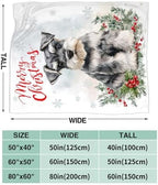 Christmas Schnauzer Blanket for Girls Women Boys Men Adults Kids Soft Cozy Fleece Dog Pet Print Throw Blankets Dog Lovers Gifts Warm Flannel Plush Lightweight Decor for Couch Bed Sofa 80"X60" - Image 7