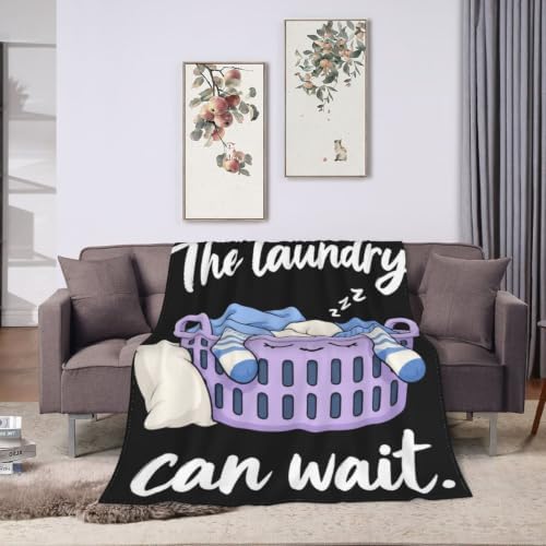 Sleepy Laundry Basket Blanket Throw Gift for Girls Women 80"X60" - Image 3