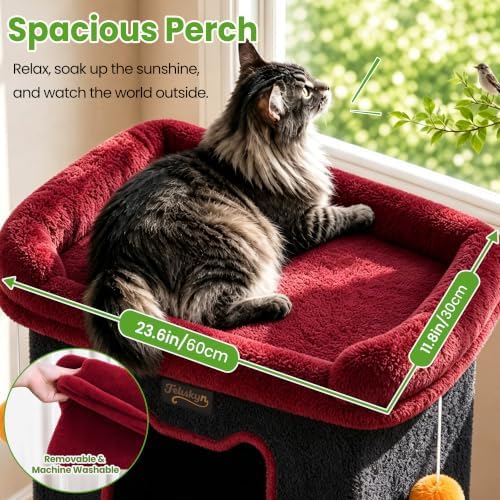Small Cat Tree Tower Scratching Post for Indoor Cats Large Adult - Image 2