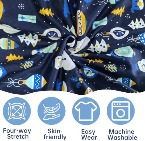 Dog Pajamas for Medium and Large Dogs, Blue Snowman, XL - Image 2