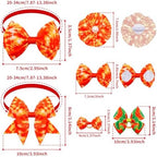 120PCS Tie Dye Dog Bows Pack Include 60PCS Dogs Collar Flowers and Bowties Attachments 20PCS Bowties with Adjustable Collar 40PCS Hair Bows for Girl Female Boy Male Dogs Grooming Accessories - Image 2