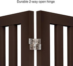 unipaws 36”H Free Standing Pet Gate for Dog Cat, 40”Wide Wooden Dog Gates | Foldable Pet Fence for Doorway, Stairs, Step, Expandable Doggy Barrier, Indoor Use