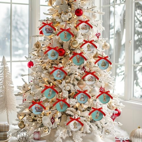 Coastal Christmas Decor - Beach Christmas Tree Ornaments Beach Ornaments Nautical Hanging Balls, Cute Decorations Ball 2.36 Inch for Xmas Tree Party Home Holiday，Xmas Gifts Set of 16Pcs - Image 6