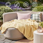 Bedsure Soft Throw Blanket for Couch Decor Gifts Custard Yellow 50"x60" - Image 5