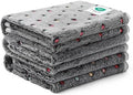 Luciphia 1 Pack 3 Blankets Super Soft Cute Dot Pattern Pet Blanket Flannel Throw for Dog Puppy Cat Medium(30x20), Grey by luciphia
