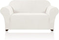 Stretch Loveseat Sofa Cover Slipcover Couch Cover for 2 Cushion Sofa Washable Sofa Cover for Pets Friendly Furniture Protector Covers with Non Slip Bottom(Loveseat, Porcelain)
