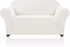 Stretch Loveseat Sofa Cover Slipcover Couch Cover for 2 Cushion Sofa Washable Sofa Cover for Pets Friendly Furniture Protector Covers with Non Slip Bottom(Loveseat, Porcelain)