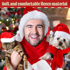 Weewooday 12 Pcs Mini Christmas Santa Hat Scarf Set,Mix Size, Classic Style - Image 5