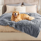 Bedsure Waterproof Dog Blankets for Large Dogs, Fluffy Faux Fur, 60×80" by BEDSURE