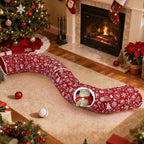 Cat Tunnel Christmas Tree Skirt Cat Donut Tunnel Bed, Gift Box - Image 6