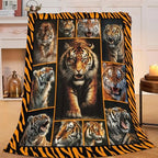 Tiger Throw Blanket Tiger Stuff Gifts for Kids Girls Boys Adults Women Men Soft Cozy Warm Plush Fluffy Fuzzy Fleece Blanket Decor 50''X60'' - Image 2