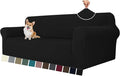MAXIJIN Stretch Oversized Couch Covers for 3 Cushion Couch (91"-110"), 1-Piece Large Sofa Cover Slipcover Furniture Protector for Kids,Dogs (Extra Large, Diamond Pattern Black)