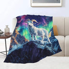 Goat Blanket Aurora Mountain Goat Animal Lover Throw Blankets Gifts for Girls Boys Kids Soft Cozy Fleece Plush for Couch Sofa Bed 60"x50" - Image 3