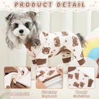 XPUDAC Dog Pajamas for Small Medium Dogs Puppy Clothes Pjs Outfit, Medium - Image 3