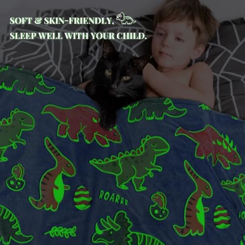 Dinosaur Blanket for Kids, Twin XL 60"x80" - Image 5