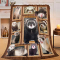Cute Ferret Blanket for Girls Women Boys Men Adults Kids Soft Cozy Fleece Ferret Throw Blankets Gifts Warm Flannel Plush Stuff Lightweight Decorative Blanket for Couch Bed Sofa 60"X50" by Unknown