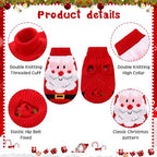 4 Pcs Puppy Christmas Sweater Dog Ugly Xmas Santa Knitted Sweater Small Dog Christmas Outfit Pet Winter Holiday Knitwear Cat Turtleneck Knitwear for Pet Kitten Puppy(M) - Image 2