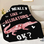 Crocodile Blanket for Girls Women Boys Men Adults Kids Soft Cozy Fleece Reptiles Alligator Throw Blankets Gifts Warm Flannel Plush Lightweight Decor for Couch Bed Sofa 80"X60" - Image 5