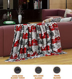Elegant Comfort Luxury Velvet Super Soft Christmas Prints Fleece Blanket-Holiday Theme Home Décor Fuzzy Warm and Cozy Throws for Winter Bedding, Couch and Gift, 50 x 60 inch, Snowybarn - Image 3
