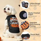 BINGPET 2PCS Dog Halloween Costume, Soft Cotton Puppy Shirt, Trick or Treat - Image 5