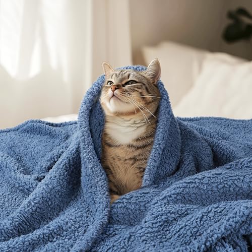 Luciphia Ultra Soft Sherpa Fleece Dog Puppy Cat Blanket for Small Pets - Image 6