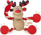 IOKHEIRA Christmas Dog Toys - Squeaky Dog for Small, Medium, and Large Dogs, Holiday Dog Toys with Organic Cotton, 5 Squeakers & Crinkle Papers, Soft Plush for Tug of War by IOKHEIRA
