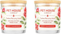 Pet House Candle 2 Pack - Plant-Based/Soy - Clean Burning Scented, Long Lasting Pet Odor Candle for Home -Sweet Cranberries